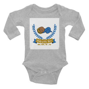 B.O.T.Y. BABY blk male Infant Long Sleeve Bodysuit